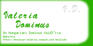 valeria dominus business card